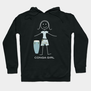 Funny Womens Conga Player Hoodie